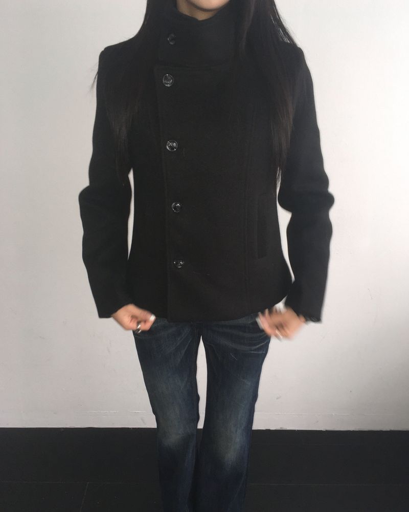 High neck coat