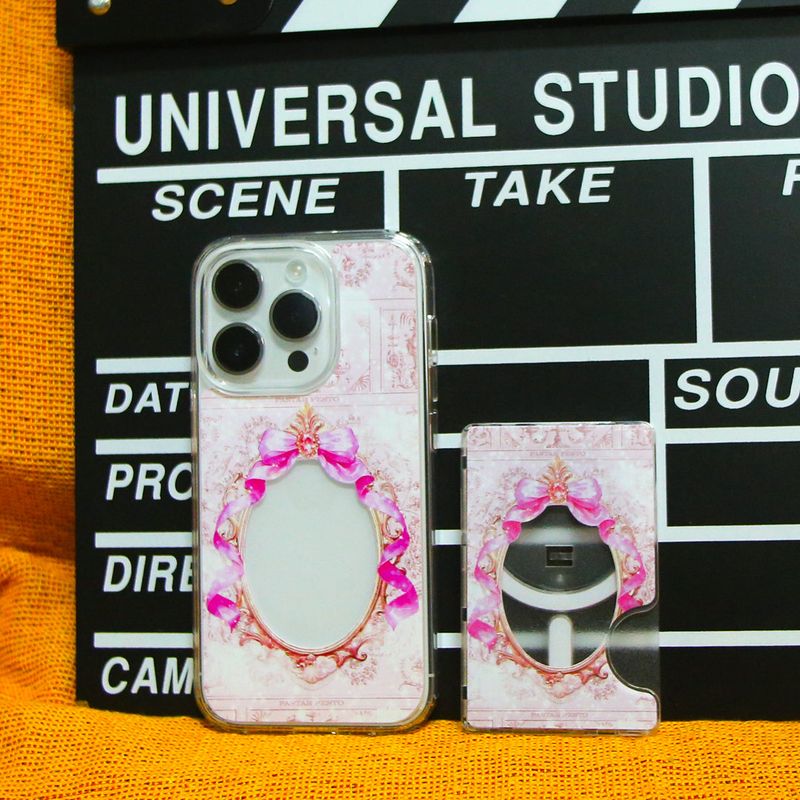 【MADE】Ribbon frame Jelly hard Phone case