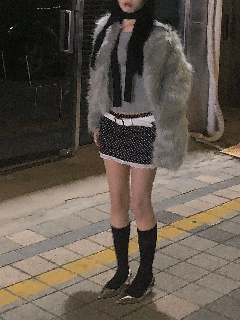 White Square Belt
