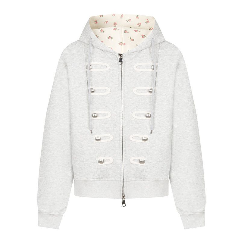 Cozy&Kitsch（コージーアンドキッチ）の「Rosie Floral Toggle Hoodie Zip-up（Jackets/Outerwear）」