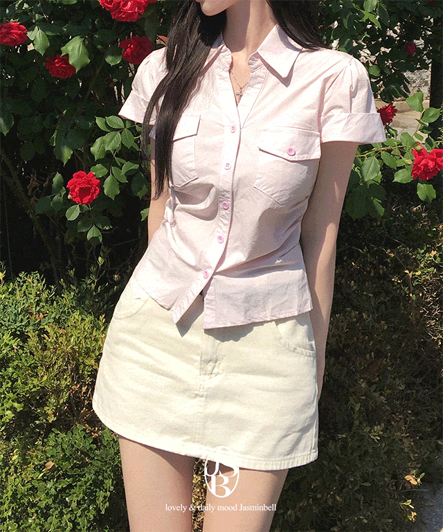 JASMINBELL(ジャスミンベル)の「Hits Cotton Pocket Short-Sleeve Shirt(Tops)」