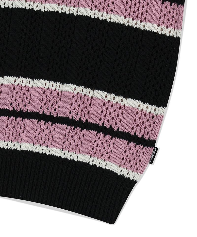 MESH STRIPE KNIT