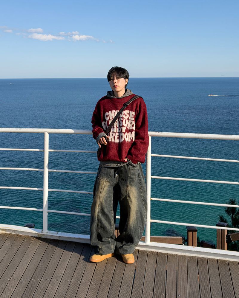 Ron layered stripe hoodie