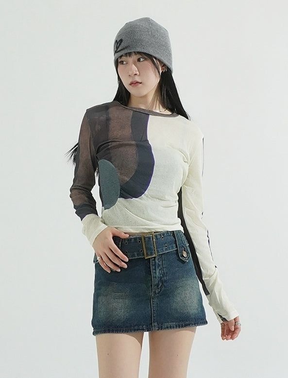 KIXI（キッシー）の「Y2K See-through Multi Layer Top（Tops）」