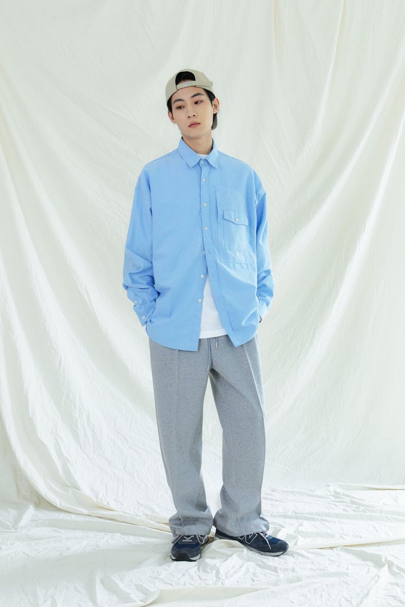 FRONT SEAM 2WAY WIDE SWEAT PANTS GREY