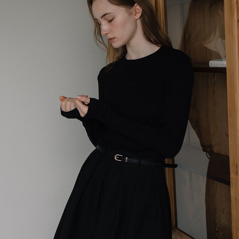 Soft Round T-shirt - Black