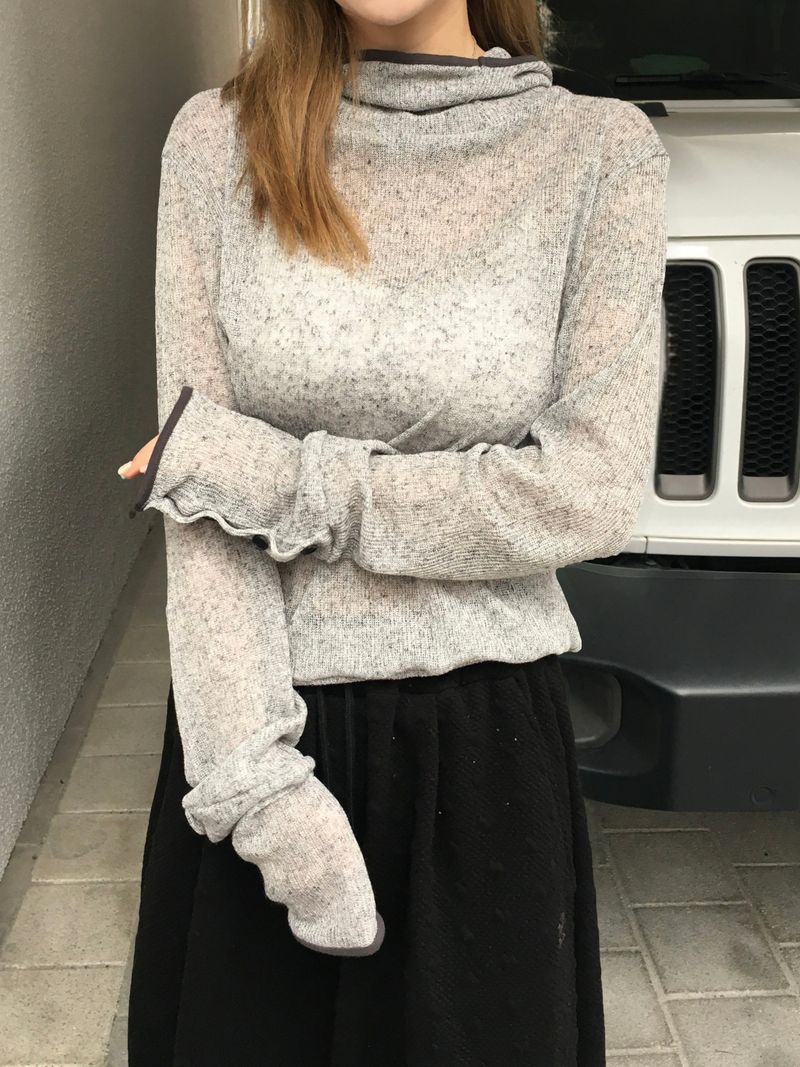 RITCORE（リットコア）の「Slender Button Hoodie Knit (3c)（Tops）」