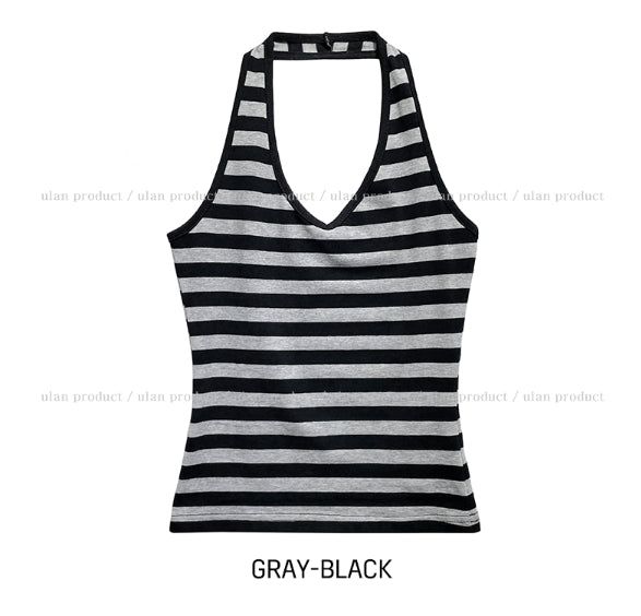Molly Stripe Halter Sleeveless