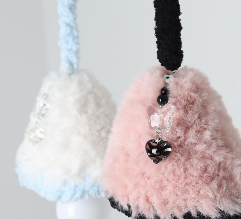 pink black fur light