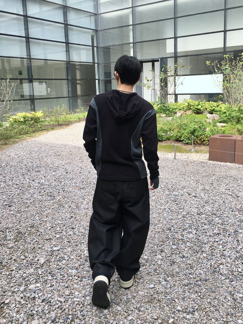 Big Star Warmer Henley Neck Hooded Knit 4C