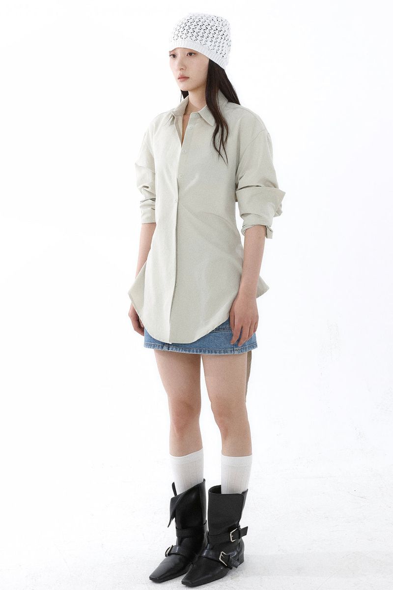 BACKLESS SHIRT_CREAM