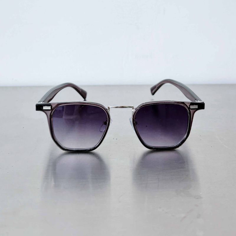 Violet Grey Gradient Square Sunglasses