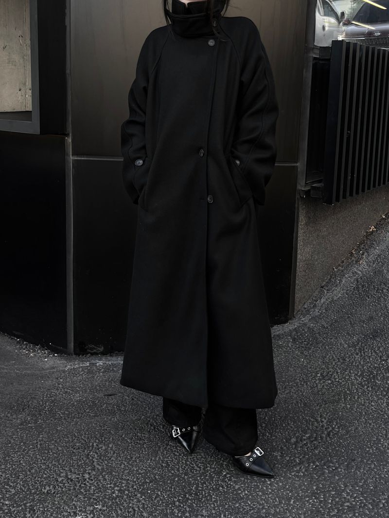 city high neck long coat (2color)