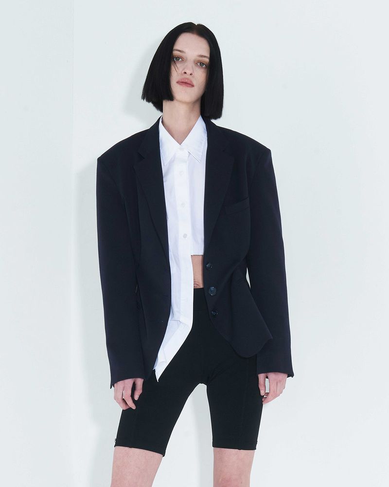 DOZI - Pinched Tailored Jacket _ Dark Navy