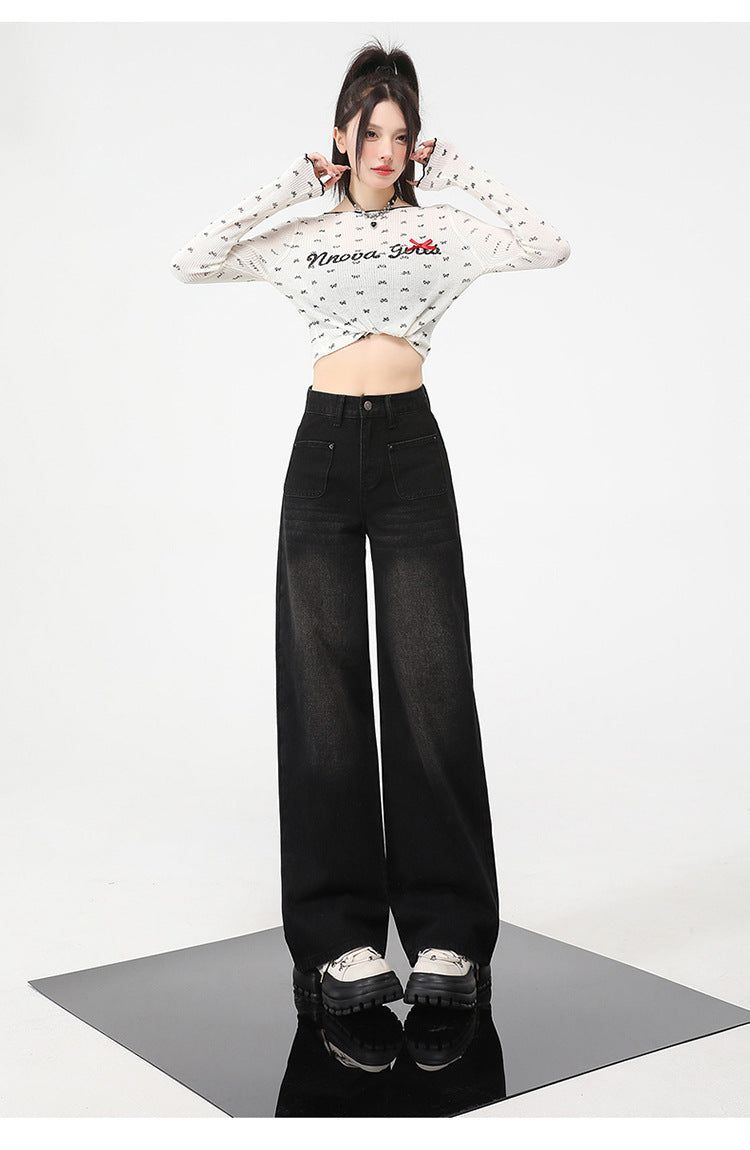 Charcoal Grey High-Rise Sculpting Cargo Jeans