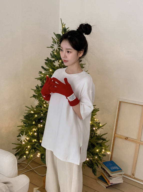 SHOPPERLAND(ショッパーランド)の「Milk Layered Loose Fit Short Sleeve T-shirt (5color)(Tops)」