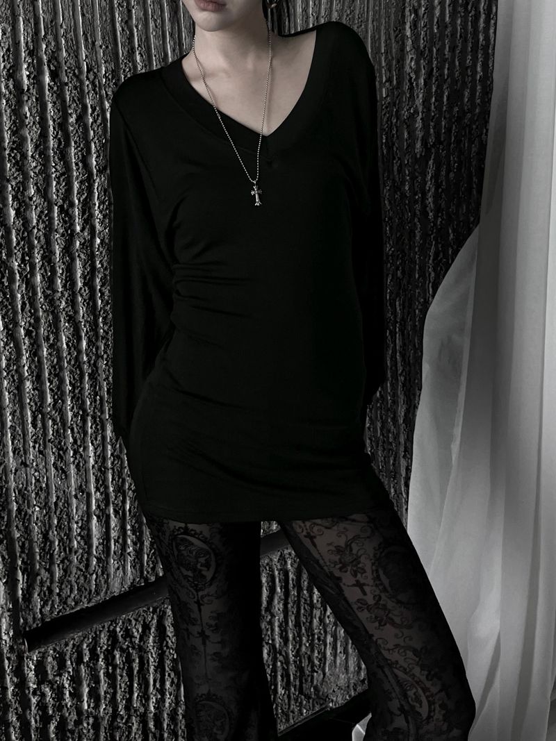 glam slim V-neck warmer T (3color)