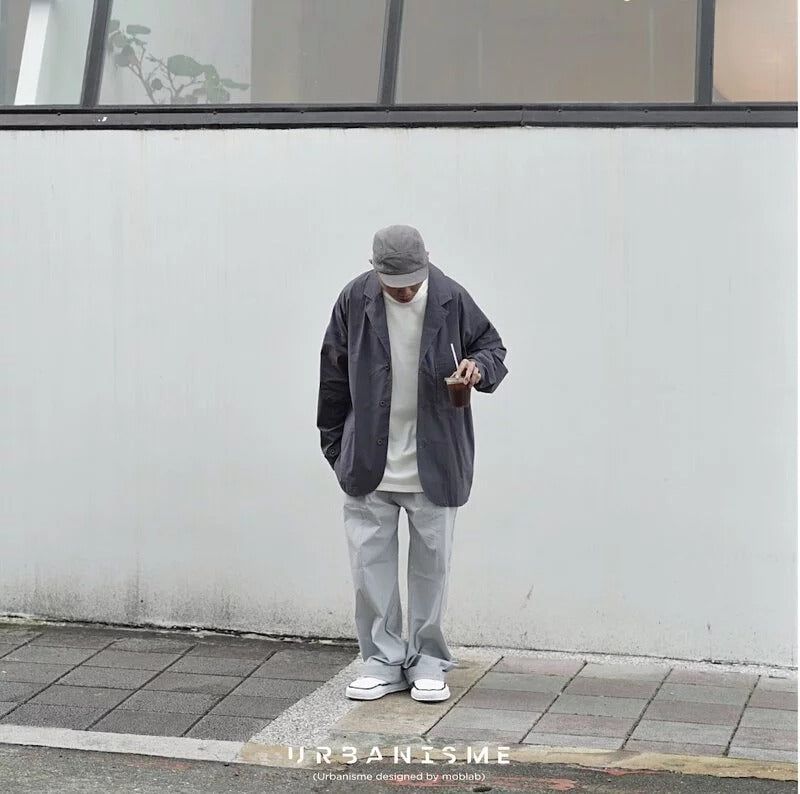 オーロラグレーデコレーションストライプパンツ