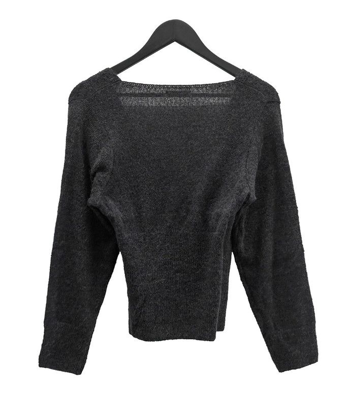 Colin V-neck Wrap Button Wool Knit