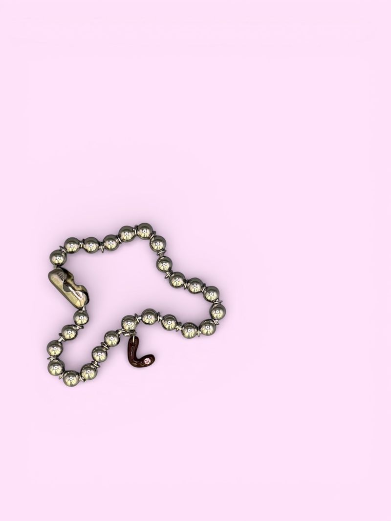 ENE（エン）の「"L"ダークピーチクラッシュカスタムネックレス*金属アレルギー対応（アクセサリー）」