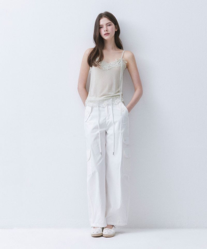 PURE LACE CARGO PANTS_TT6S404IV