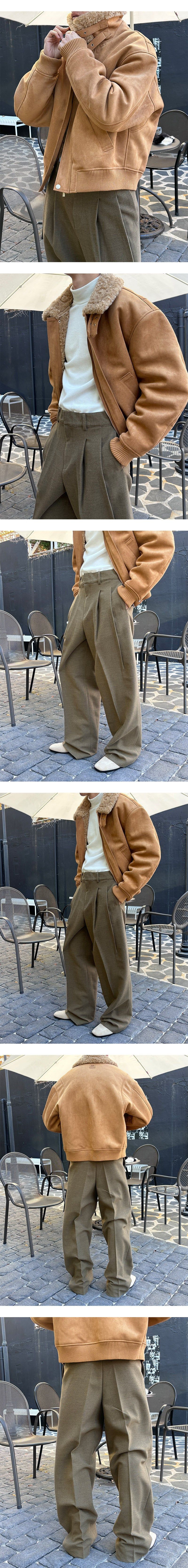 [F/W] Blend two tuck wool slacks(2color)