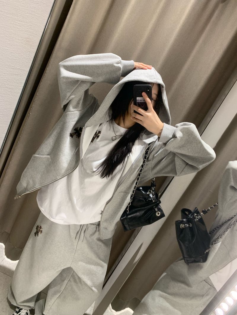 Reho Cross Patch Hoodie Zip-UP