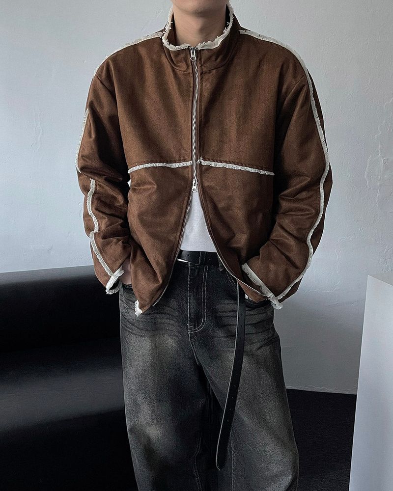 COZINESS（コジネス）の「ENOC suede taping jumper (3 colors)（Jackets/Outerwear）」