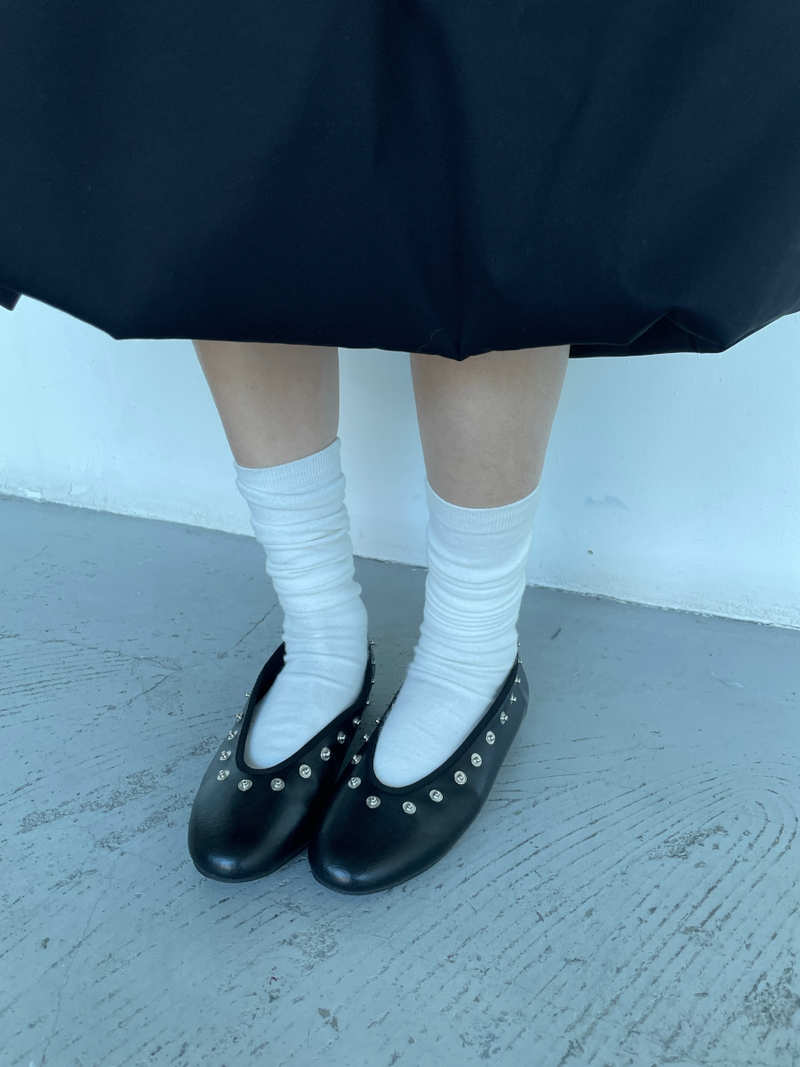 stud soft flat shoes