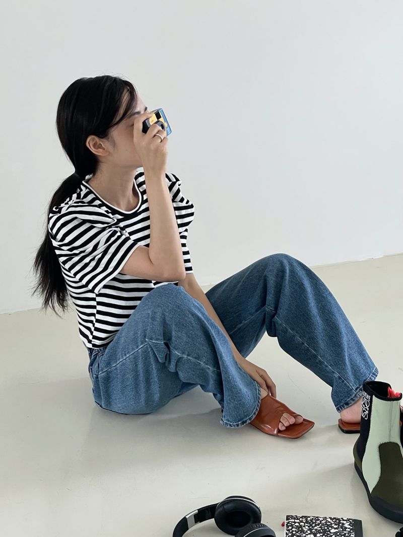 Garni puff stripe T