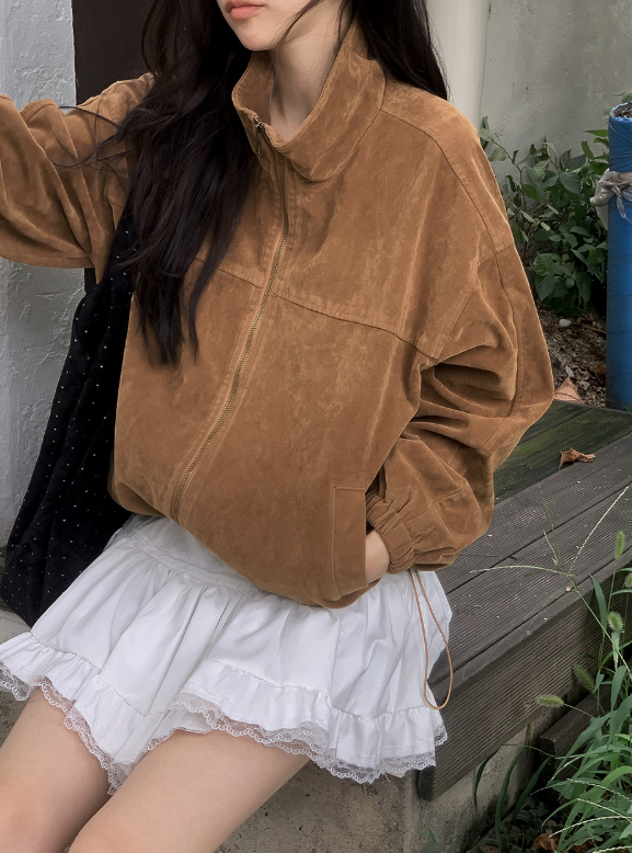 #TK Suede Zip-up Blouson (3color)
