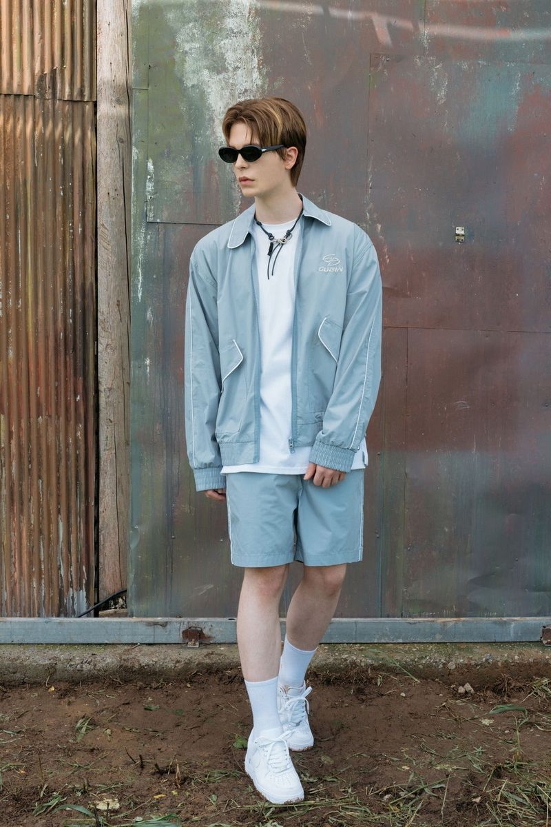 PIPING BLOUSON SET - PANTS (SKY BLUE)