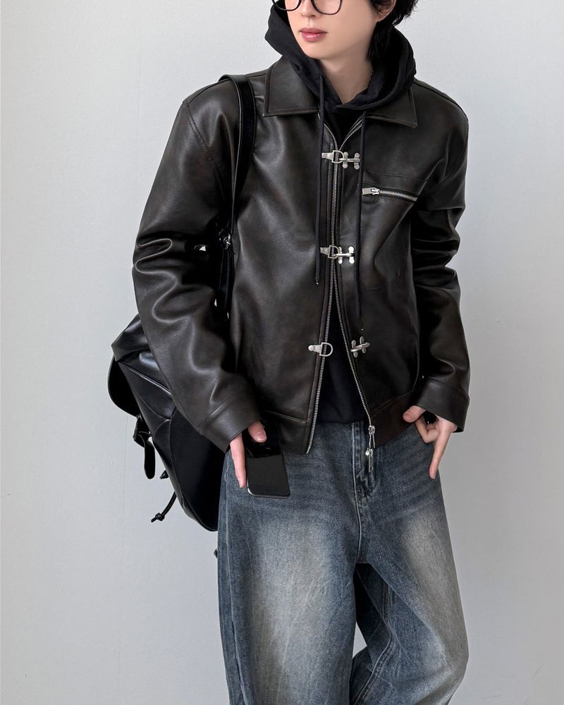 Barrier Hook Leather Jacket