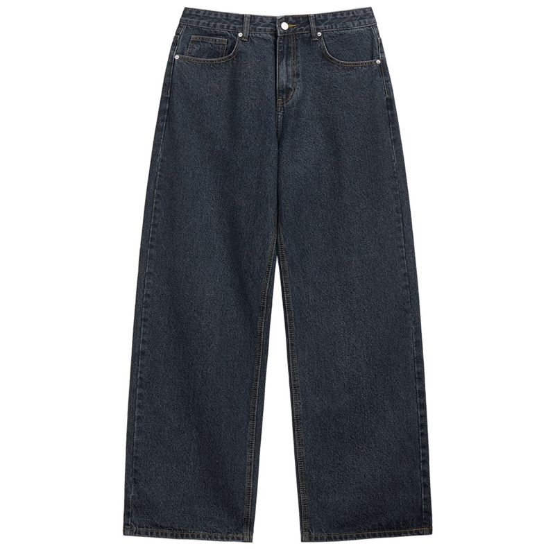 Basic denim pants (dark blue)
