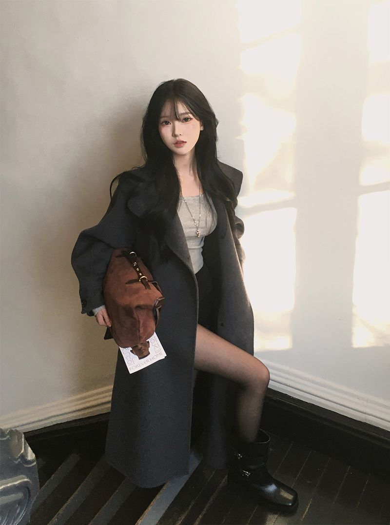 [BELLIDE MADE] ログ ハンドメイドハイネックロングコート