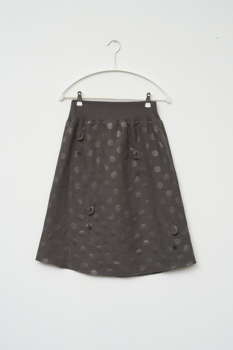 (W) Oshi Button Dot Skirt