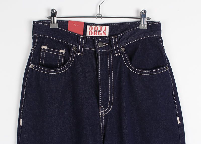 STITCH POCKET WIDE DENIM