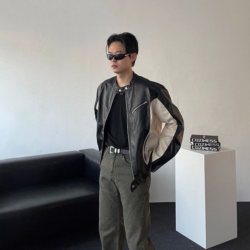 RU23118 Buffing Leather Jacket (2 colors)