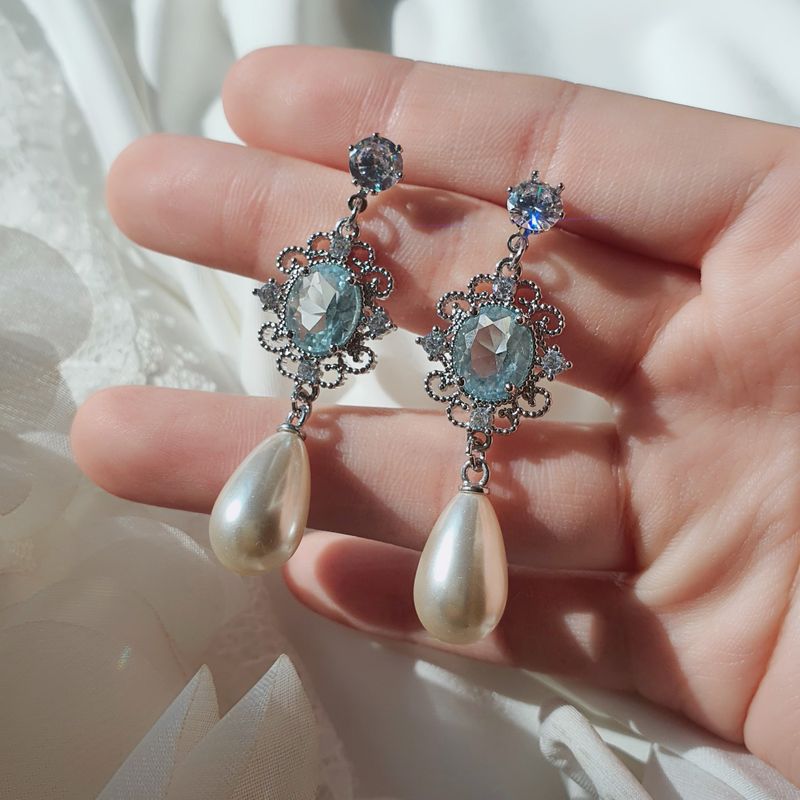 Aqua Jewel Princess Earring - Simple Version (ITZY Yeji Earring)