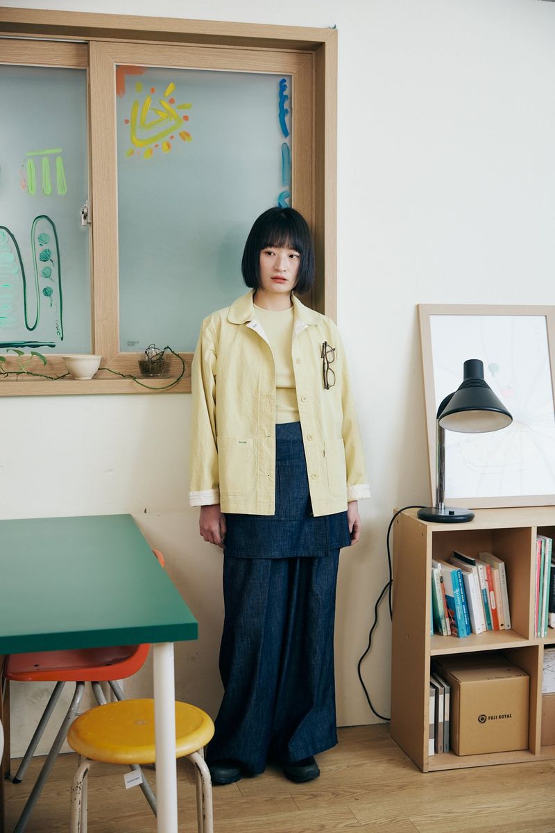 Pigment Work jacket  / Yellow