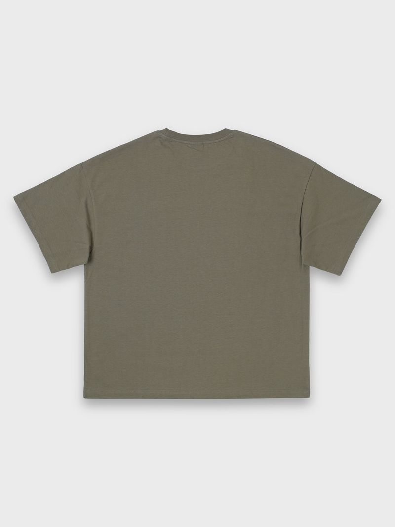 LINE SKULL TEE - KHAKI