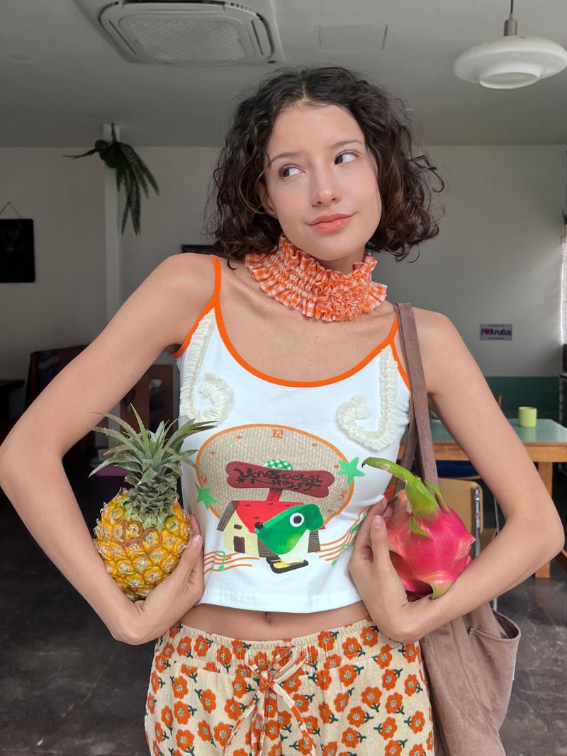 UnsocialNight lace cartoon vest