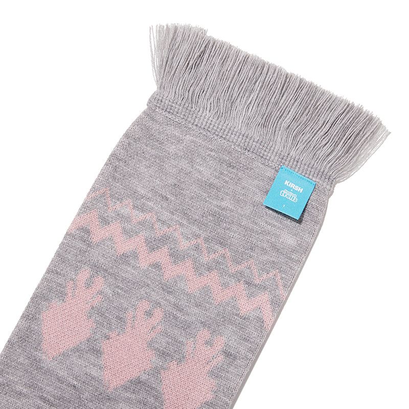 TROLLS JACQUARD KNIT MUFFLER - MELANGE GRAY