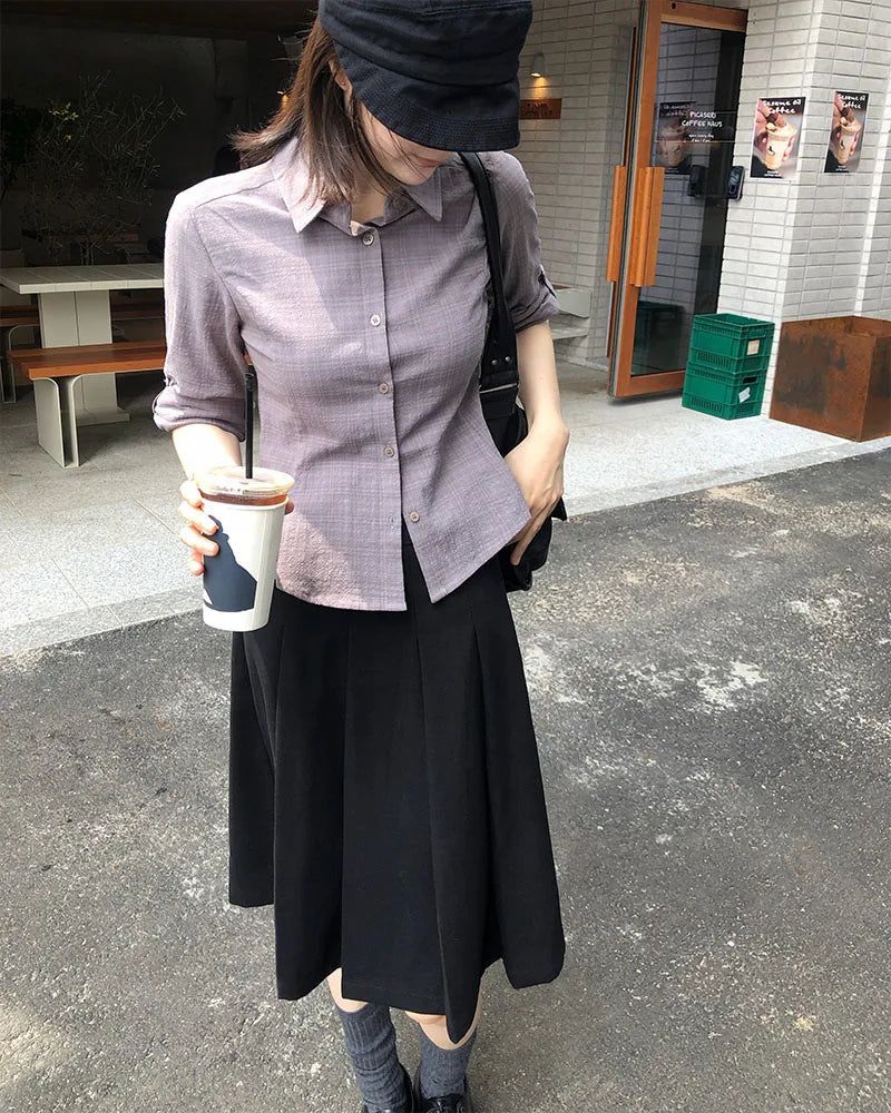 [ORIGINAL] Andy Wool Pleated Skirt