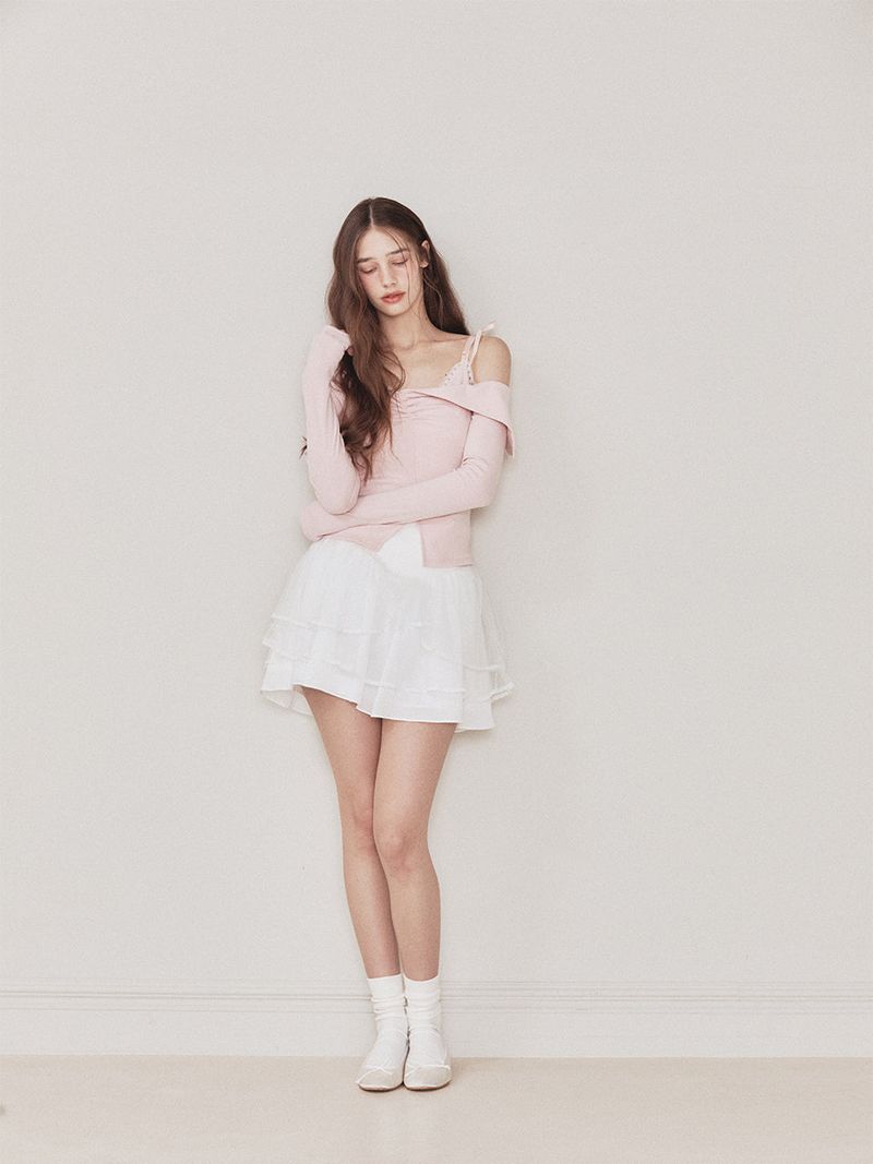 Bunny top cardigan (Pink)