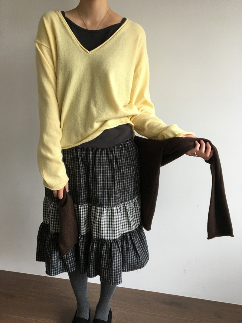Luro V-neck knit (8color)