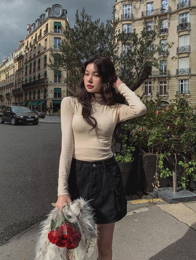 Phase washing cargo mini skirt