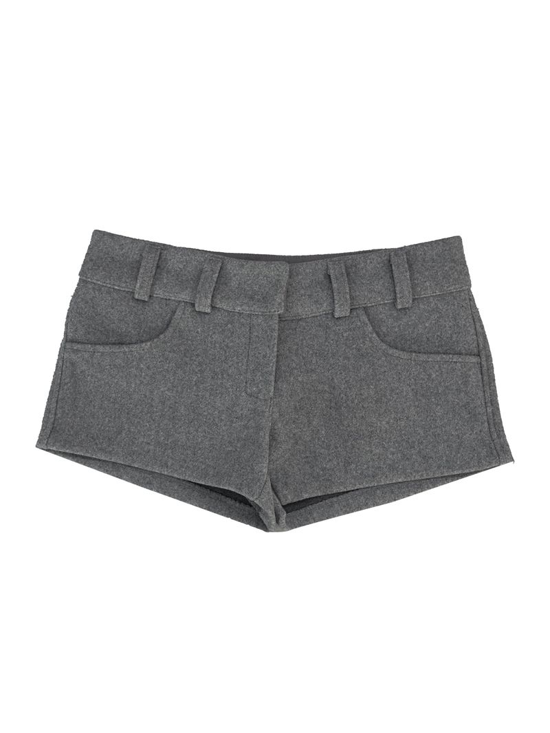 low-rise wool shorts (2color)