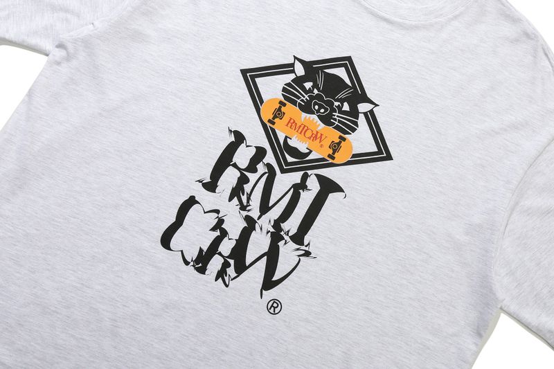 MID SUMMER BOARD TEE SHIRT_LIGHT GREY