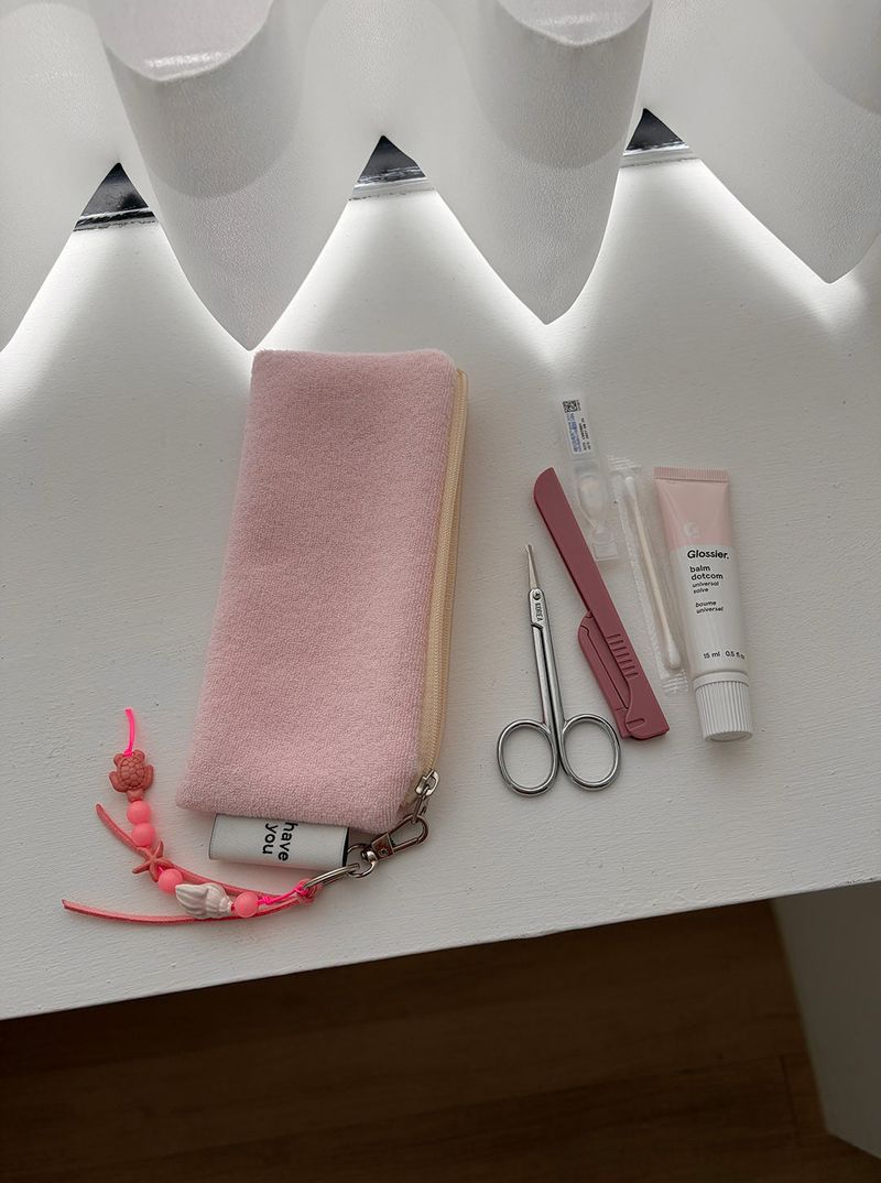 Terry tool pouch - pink